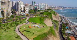 Ariel view of Lima, Peru