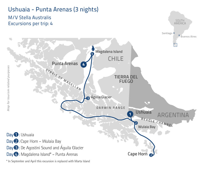 Itinerary: Punta Arenas – Ushuaia 