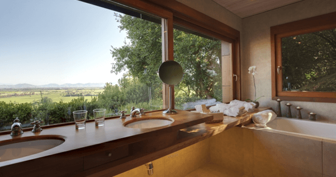 Bathroom, Merlot Room, Laspostolle Residence, Colchagua Valley, Santa Cruz, Chile