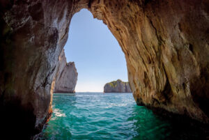 Blue Grotto on the island of Capri