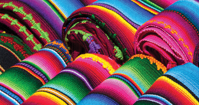 Peruvian Blankets at Market