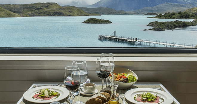 Lunch overlooking Torres del Paine National Park