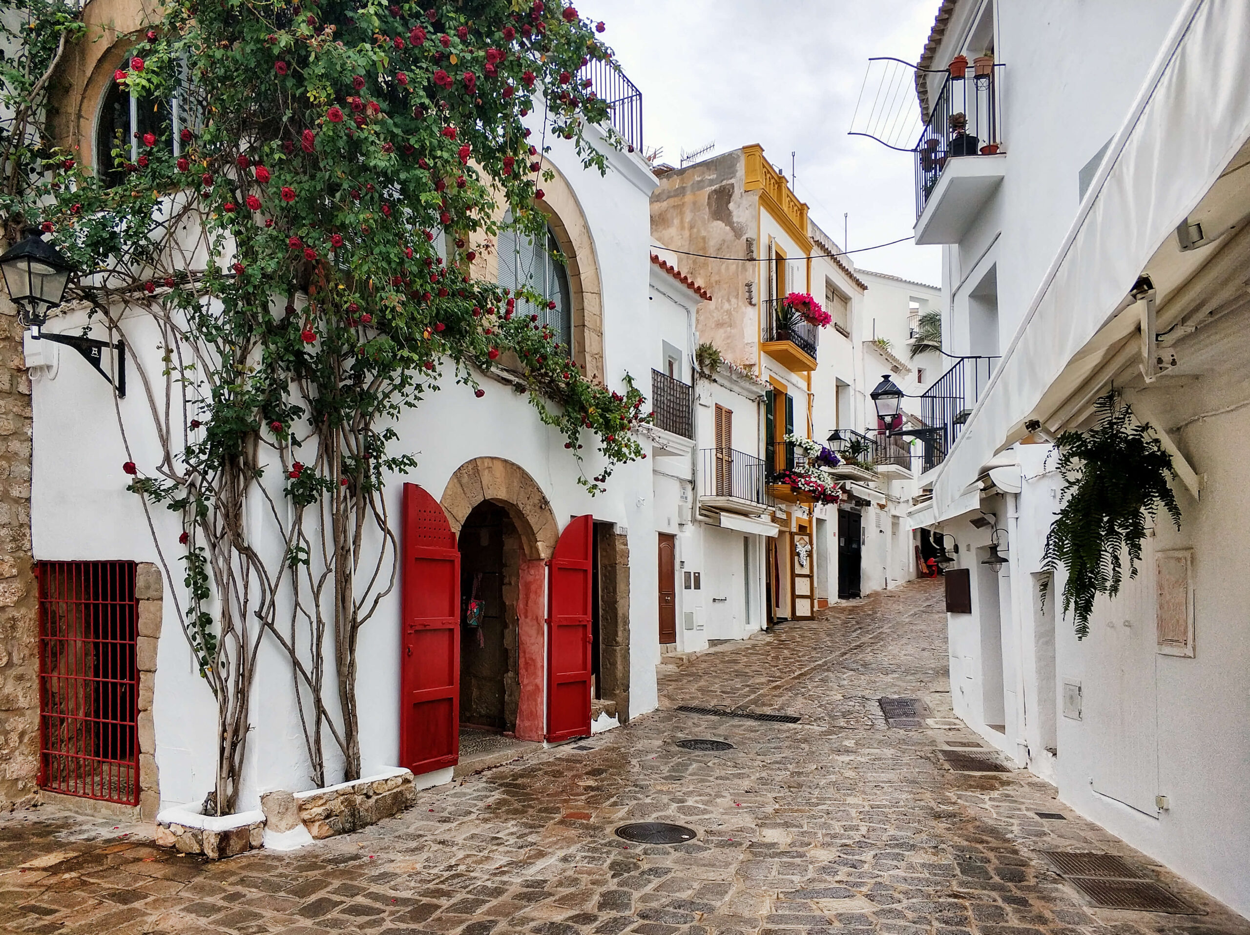 Cobblestone Street Old Town Ibiza