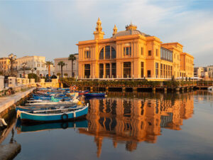 Waterfront in the city of Bari in Puglia, Italy